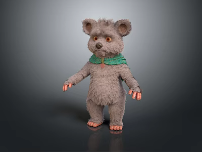 Modern Toy Muppet Bear Toy Bear Toy Bear Muppet Toy 3d model