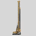 Tall Yellow Industrial Drilling Rig With Vertical Mast And Stable Base Structure 3d model