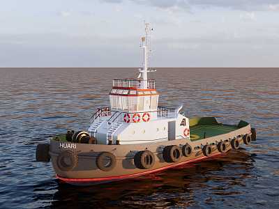 Tug working boat model