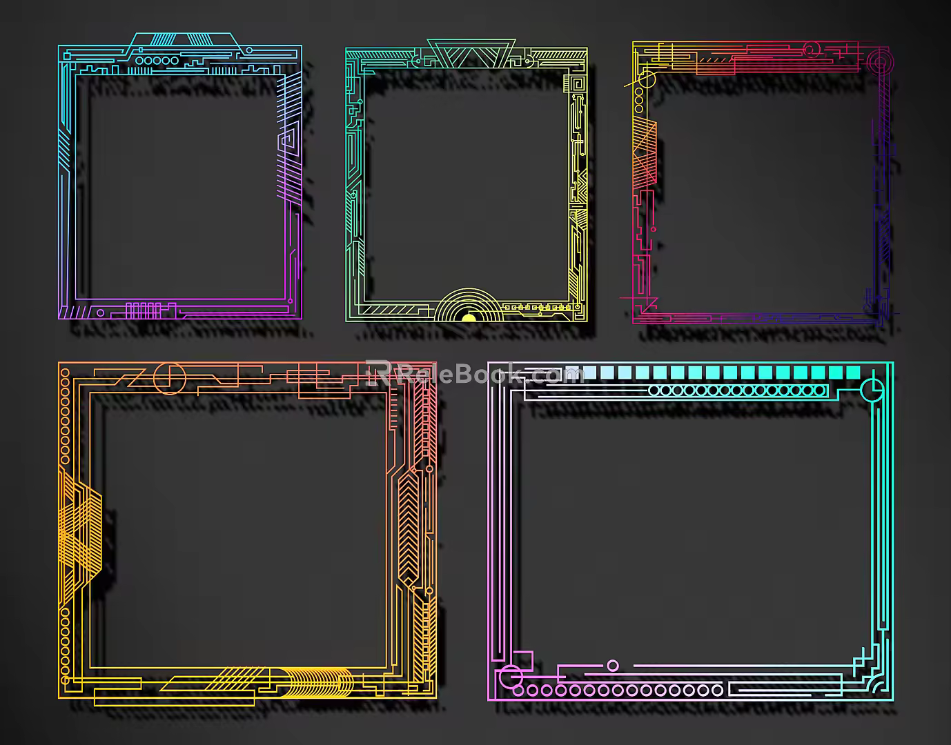 Modern science and technology lines science and technology lines modeling culture wall 3d model