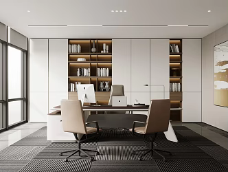 Manager's Office Chairman's Office Desk Office Space 3d model