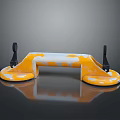 Orange And White Spotted Daily Living Product With Black Clips And Silicone Material