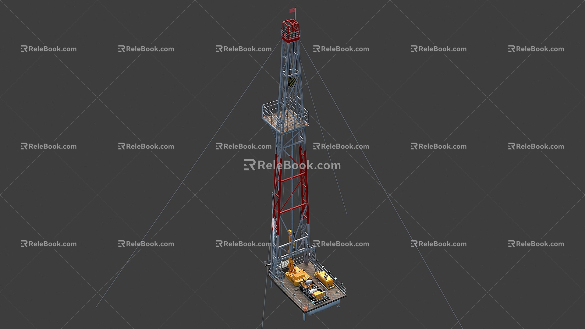 Modern Drilling Rig Oil Drilling Rig 3d model