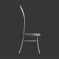 Modern White Leisure Chair With Curved Backrest Padded Seat And Metal Frame Minimalist Design