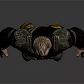 Man In 3D Model Wearing Black Gray Jacket Brown Shirt Yellow Camouflage Pants And Boots