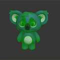 Cute 3D Blue Koala Toy With Big Eyes Black Nose And White Belly