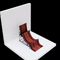 Red And Black Striped Blankets With Geometric Patterns Hanging On Black Rack