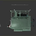 Green Industrial Metal Control Units With Open Covers And Visible Internal Components 3d model