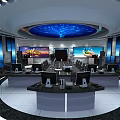 Modern Monitoring Center 3d model