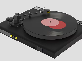 Audio vinyl record player 3d model