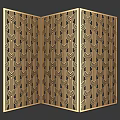 Decorative Room Dividers With Geometric Patterns And Gold Black Ornate Designs