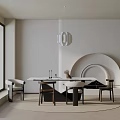 Modern table combination 3d model