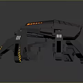 Turret Turntable Railgun Sci-fi Tower Defense Game Tower Defense Sci-fi Turret Game Turret Game Battery 3d model