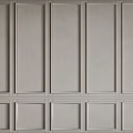 Modern Wall Paneling Design For Interior With Rectangular Panels And Neutral Grey Tone 3d model
