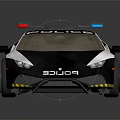 Modern Black White Police Functional Vehicle with Red Blue Lights Sleek Design Alloy Wheels