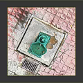 Green Water Fountain On Square Concrete Base With Red Brick Paved Ground And Drainage Grate