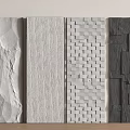 Modern Interior Wall Design With Various Textured Patterns And Decorative Elements