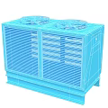 Air Conditioner Fan Outdoor Unit With Heat Dissipation Fins And Rotating Blades
