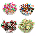 Assorted Colorful Lollipops In Glass Bowls With Various Designs And Flavors Displayed