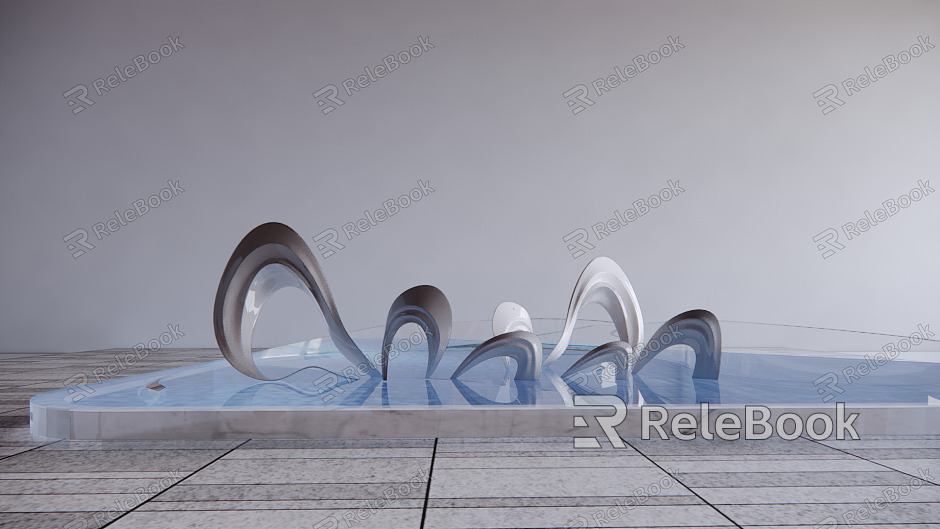 Modern Urban Sculpture Landscape Sculpture Alien Sculpture Waterscape Sculpture model