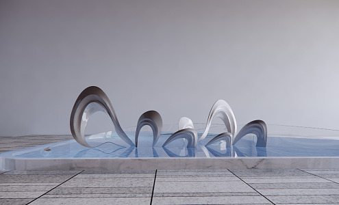 Modern Urban Sculpture Landscape Sculpture Alien Sculpture Waterscape Sculpture 3d model