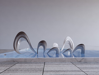 Modern Urban Sculpture Landscape Sculpture Alien Sculpture Waterscape Sculpture 3d model