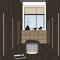 Modern cloakroom without title 3d model