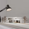 Commercial Equipment Modern Black Desk Lamp For Architectural Model Lighting