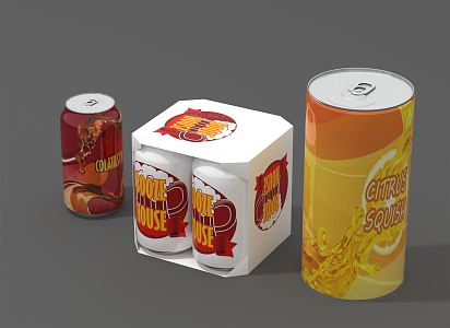 Modern Beverage Canned Beverage 3d model