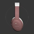 Modern Rose Gold Over Ear Headphones With White Ear Cushions And Sleek Design