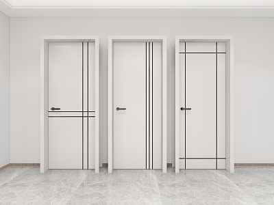 Modern swing door 3d model