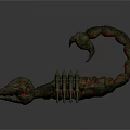 Scorpion Featuring Flame Like Textures On Body And Legs With Lava Effect