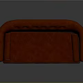 Classic Red Leather Chesterfield Sofa With Tufted Back And Rolled Arms 3d model