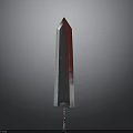 Medieval Bloodstained Metal Sword With Red Hilt And Vertical Blade Design