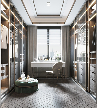 Light Luxury Cloakroom 3d model