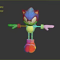 Sonic the Hedgehog Game Character With Blue Body Yellow Belly Red Shoes And White Gloves