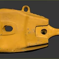 Yellow Hardware Tool Mechanical Component With Durable Construction And Hole Design For Industrial Use 3d model