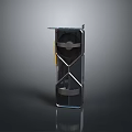Modern Industrial Tech Device With Metal Frame Mesh Design And Cooling Fans