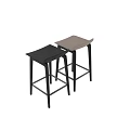 Modern Minimalist Bar Stools With Backrest And Black Solid Wood Legs For Home Kitchen Use