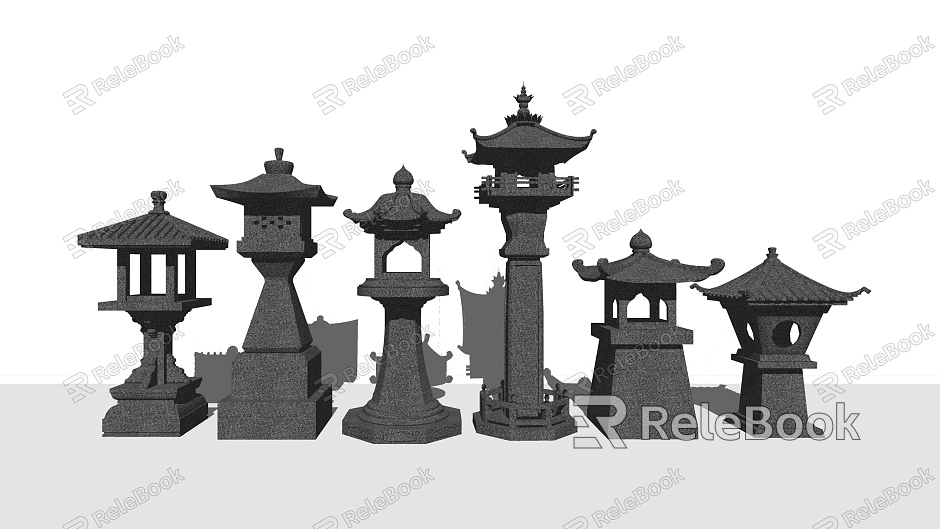 Chinese landscape lamp outdoor lamp model