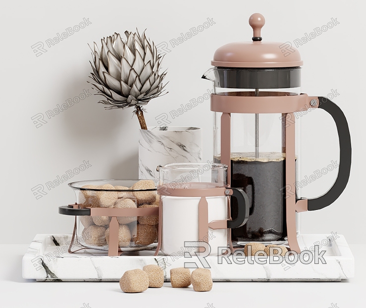 Modern coffee pot coffee tea set model