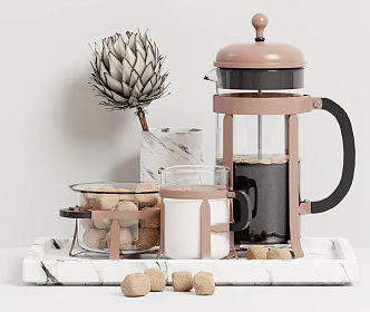 Modern coffee pot coffee tea set 3d model