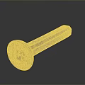 Household Item With Gold Circular Top And Engraved Design On Dark Body