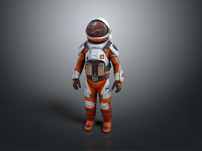 Astronaut And Small Alien Creature Interacting On Distant Planet Surface 3d model