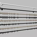 Various Decorative Curtain Rods With Different Styles And Finishes For Home Use