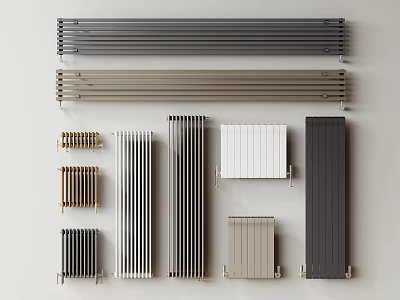 Different Styles And Colors Of Radiators For Home 3d model