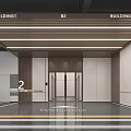 Modern Parking Garage With Building 1 B1 B2 Floor Markings Black Car And Strip Lighting