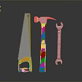 Essential Hand Tools Set With Saw Hammer And Wrench For DIY Projects