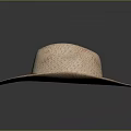Woven Straw Hat With Wide Brim And Brown Band For Summer Daily Use