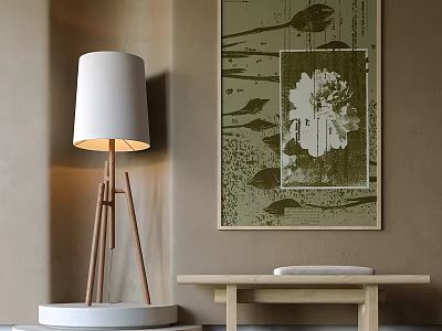 Silent Wind Hanging Paintings Silent Wind Hanging Paintings Stool Floor Lamp Art Paint Ornaments 3d model